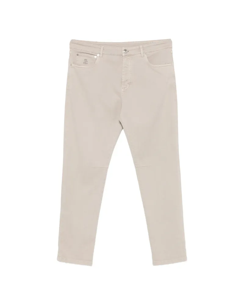 Brunello Cucinelli Five-pocket Straight-leg Jeans Neutrals