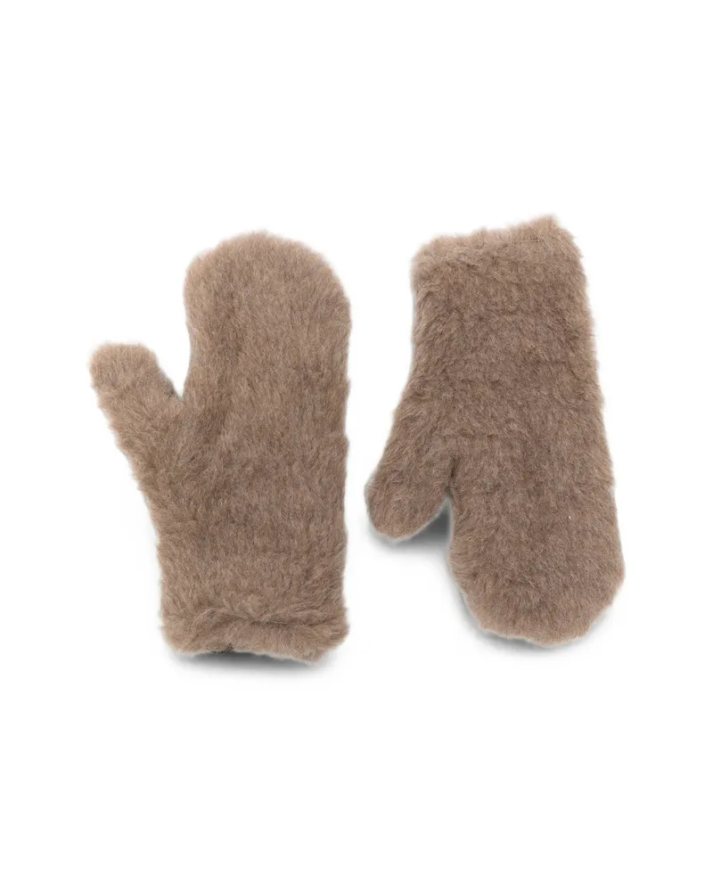 Max Mara Teddy Mitts Brown