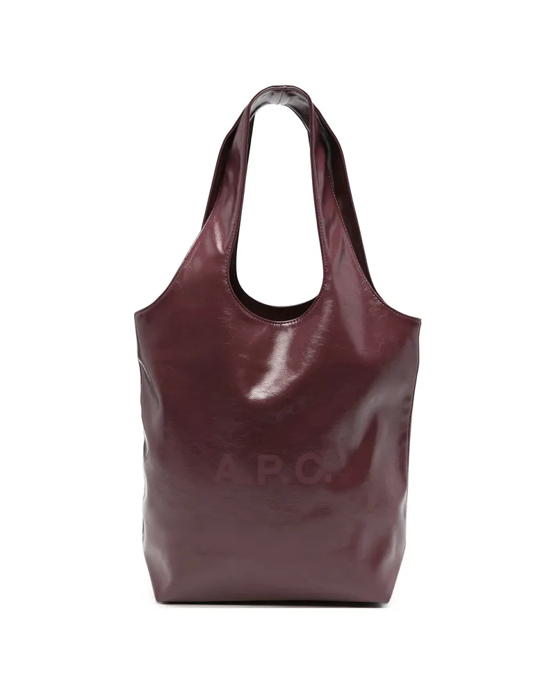 A.P.C. A. p.c. Small Logo-print Tote Bag Red