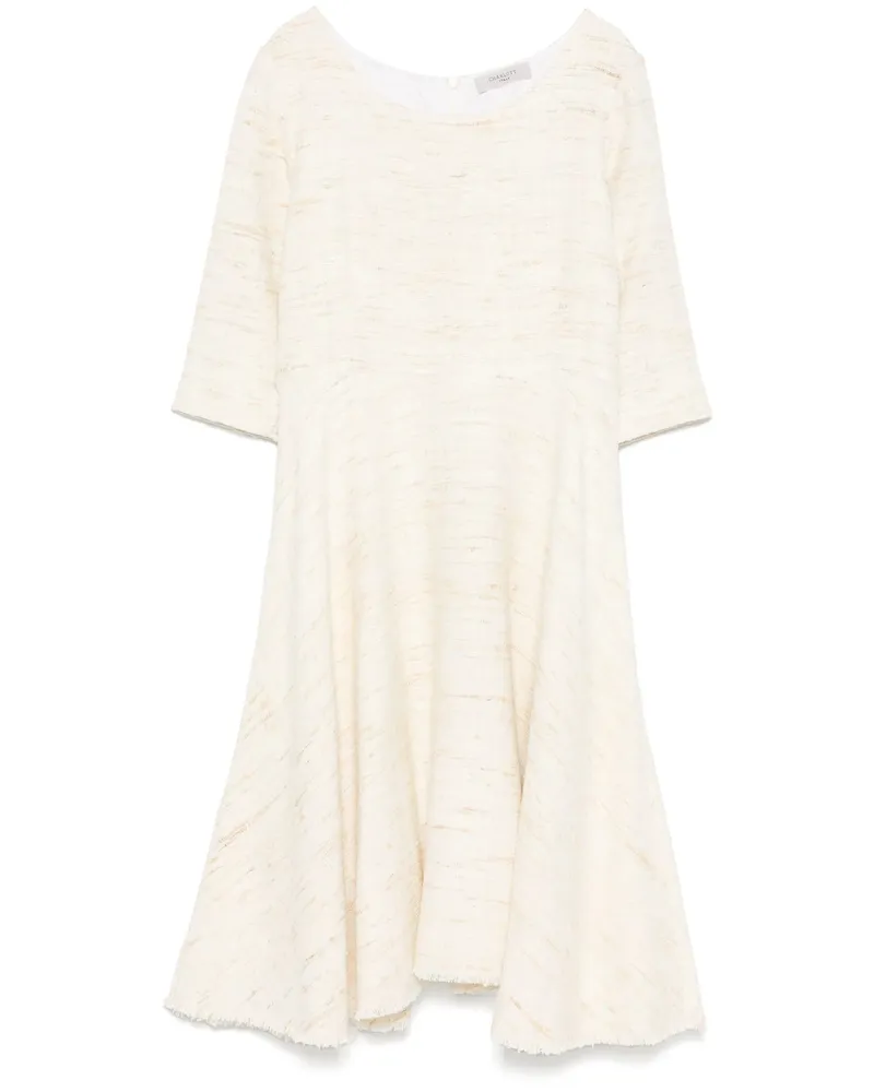 Charlott Flared Midi Dress Neutrals