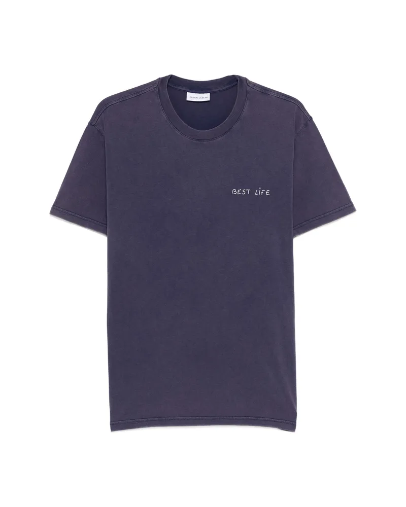 Maison Labiche Popincourt Embroidered T-shirt Blue