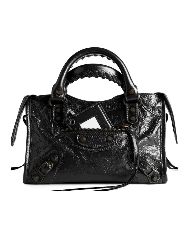 Balenciaga Mini Le City Lambskin Tote Bag Black