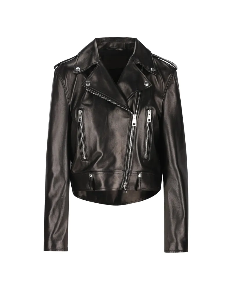 Balenciaga Biker Leather Jacket Black