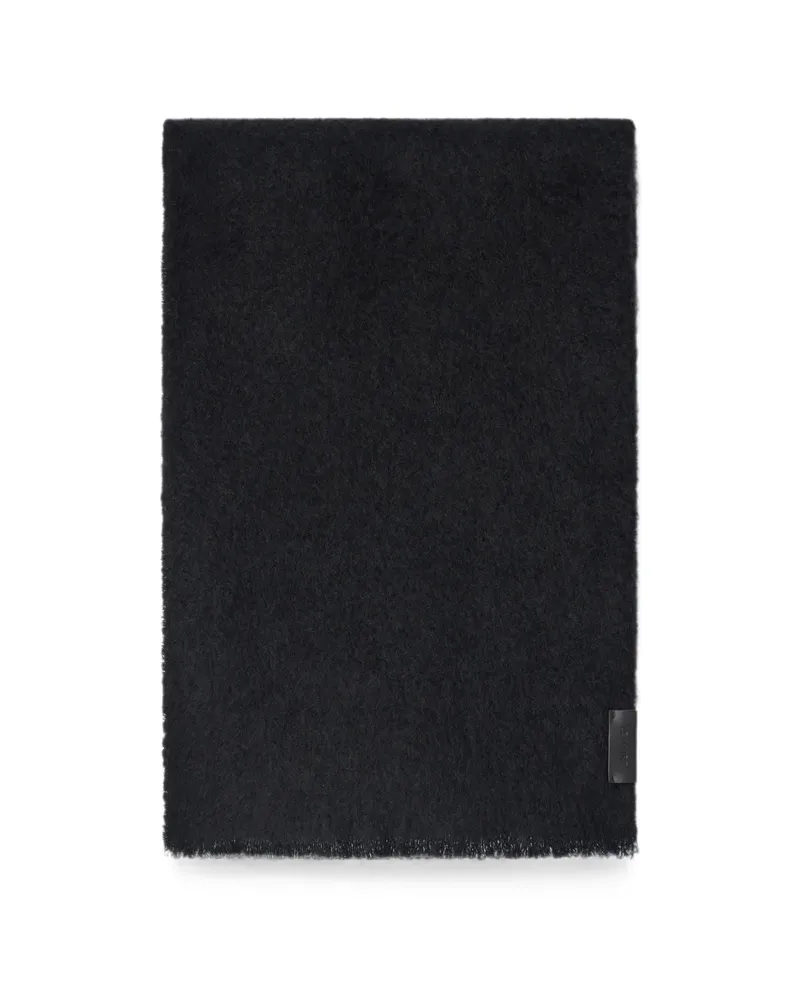 Christophe Lemaire Fluffy Scarf In Alpaca Wool Blend Black