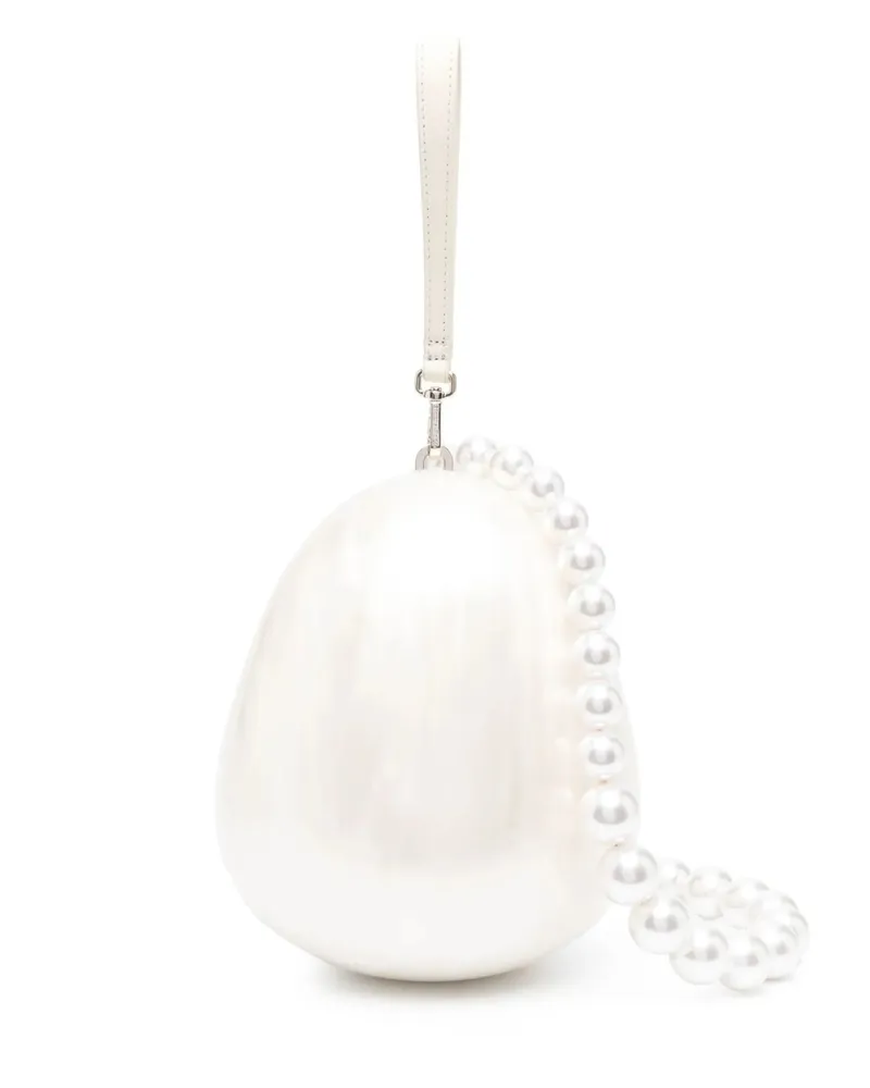 Simone Rocha Egg Faux Pearl Tote Bag Neutrals
