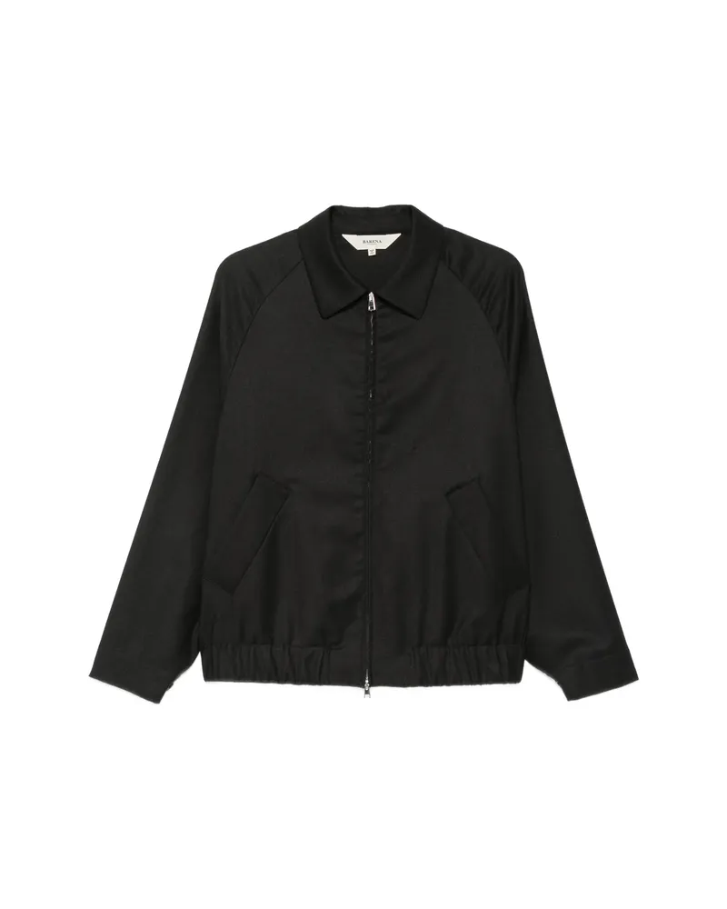 BARENA Zip-up Raglan-sleeve Jacket Black