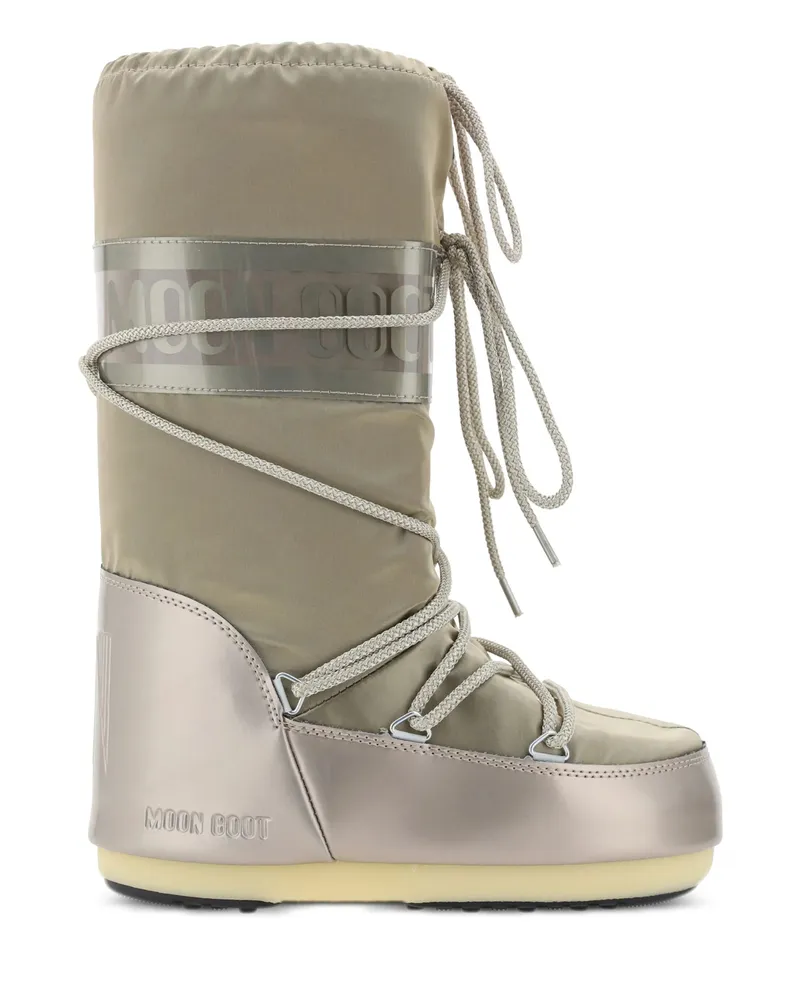 Moon Boot Icon Glance Satin Snow Boots Grey