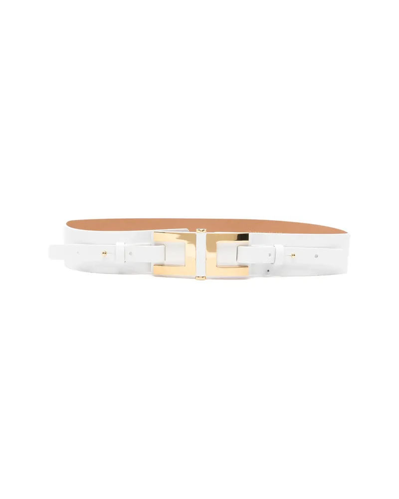 Elisabetta Franchi Logo Belt White