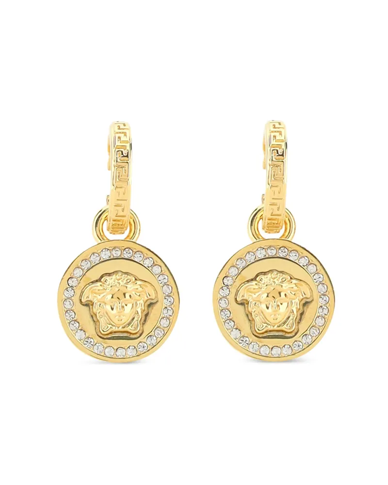 Versace La Medusa Greca Earrings Gold
