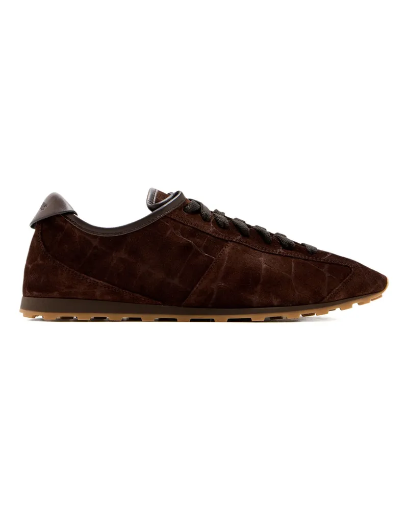 Jacquemus The Tennis Suede Sneakers Brown