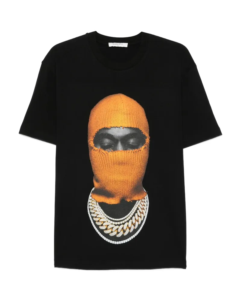 IH NOM UH NIT Mask-print T-shirt Black