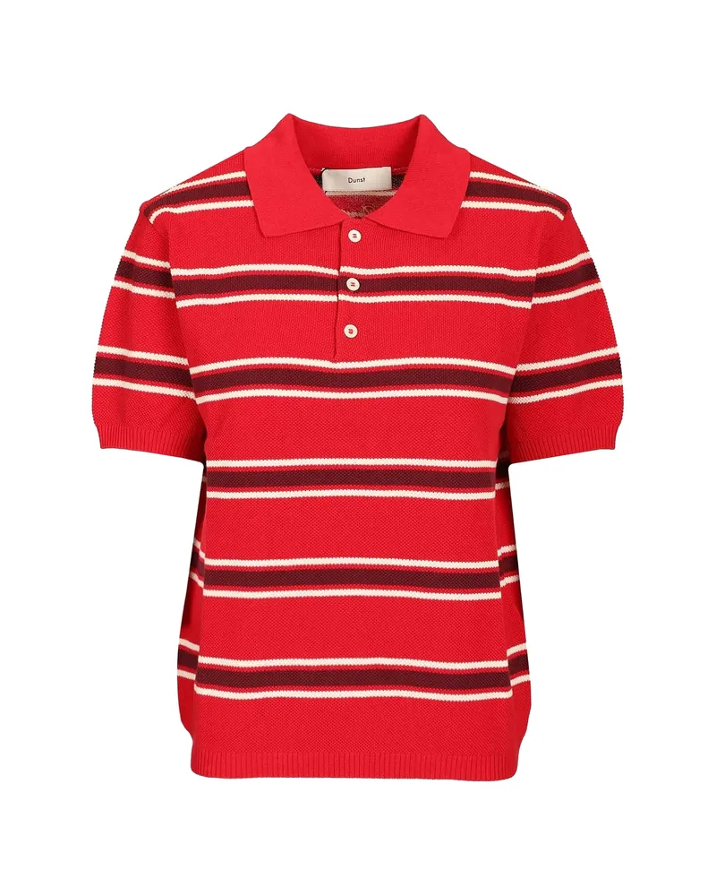 Dunst Striped Polo Shirt Red