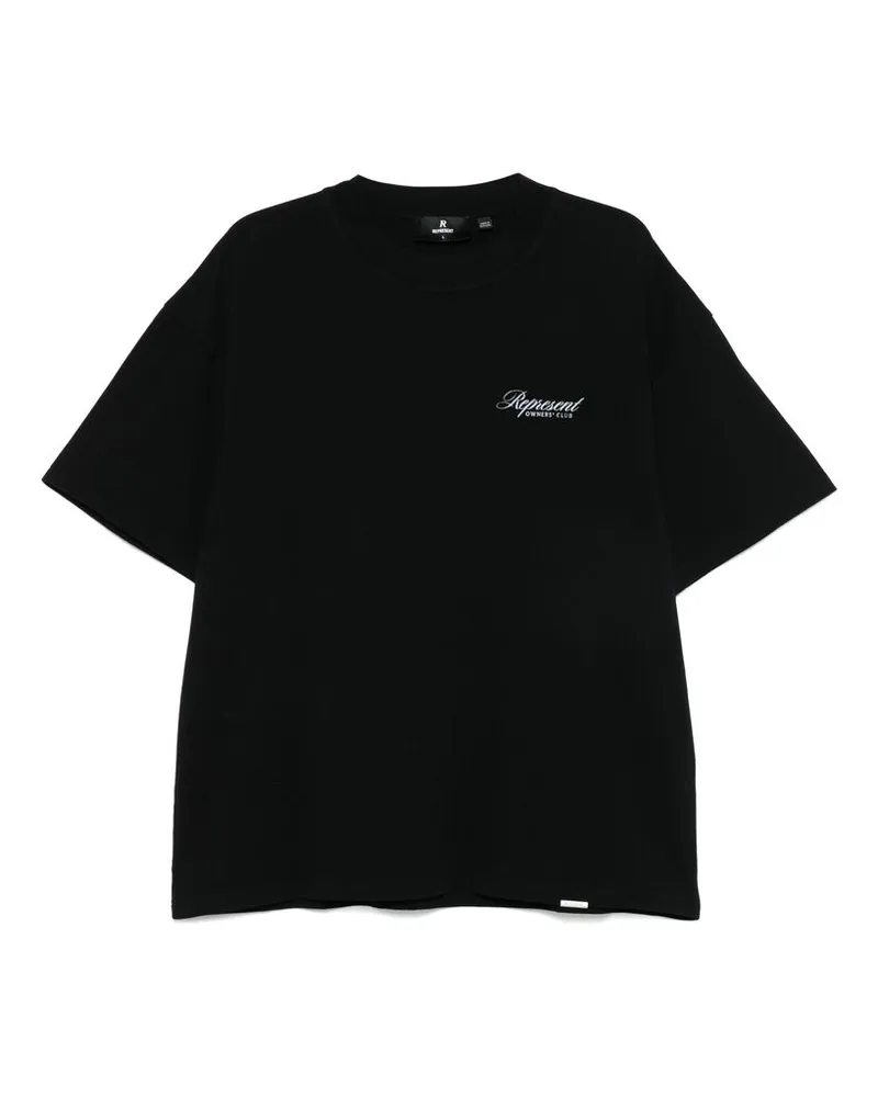 REPRESENT Owners Club Script T-shirt Black