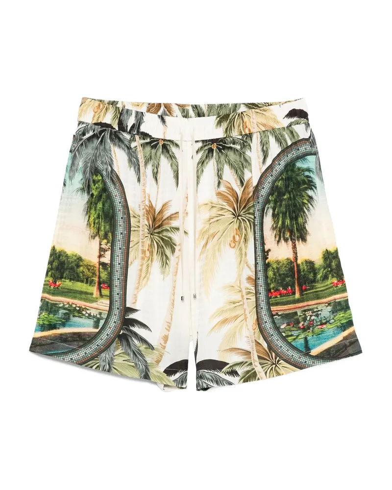 Amiri Mosaic-print Shorts Neutrals