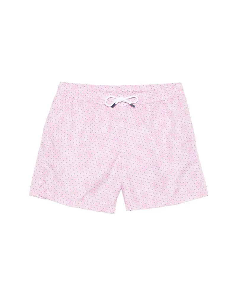 Fedeli Floral Print Swim Shorts Pink