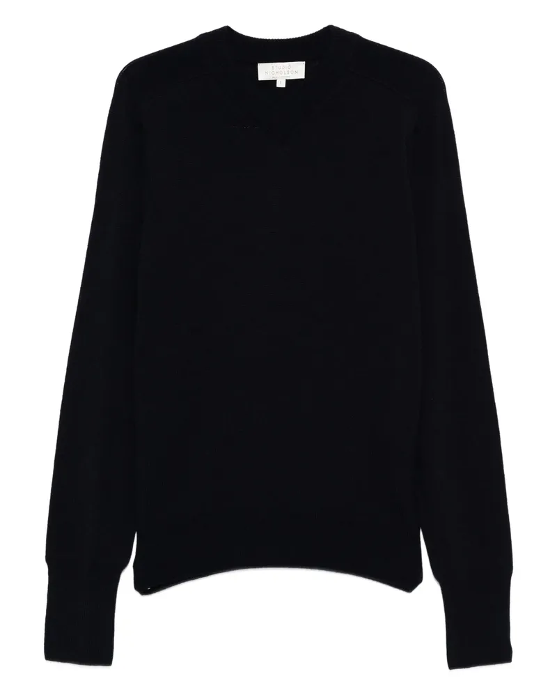 Studio Nicholson V-neck Sweater Blue