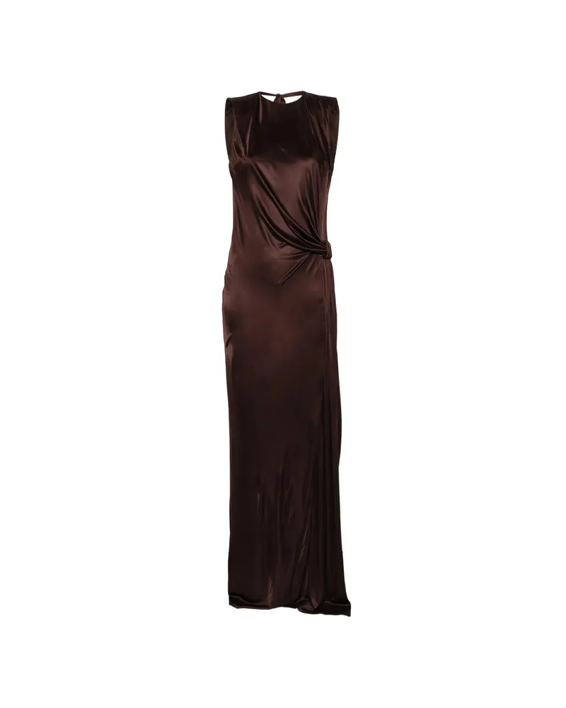 Elisabetta Franchi Open-back Maxi Dress Brown
