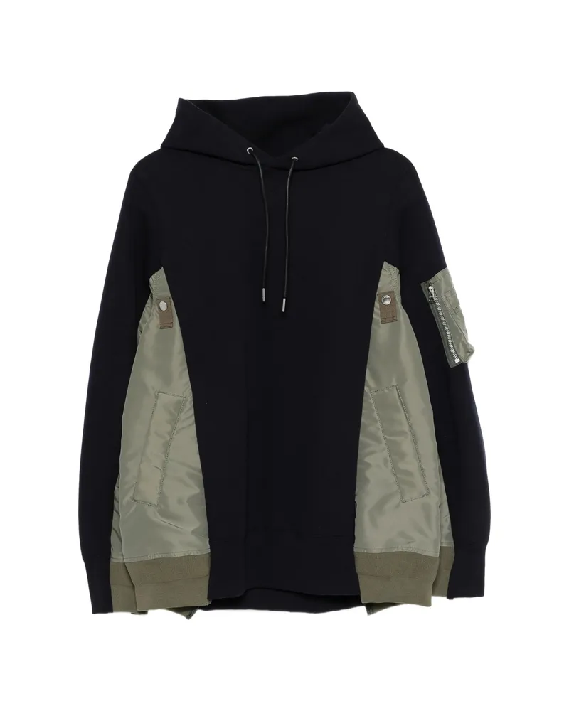 Sacai Zip-pocket Hoodie Blue