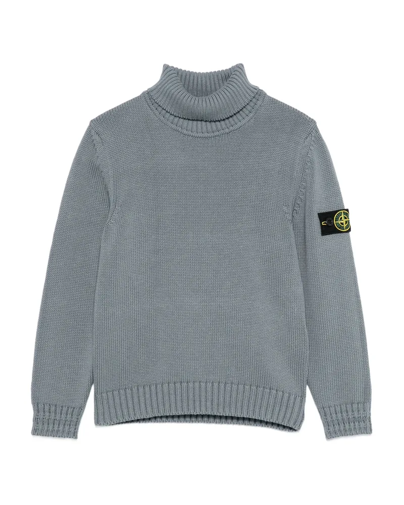 Stone Island Roll-neck Logo-patch Sweater Grey