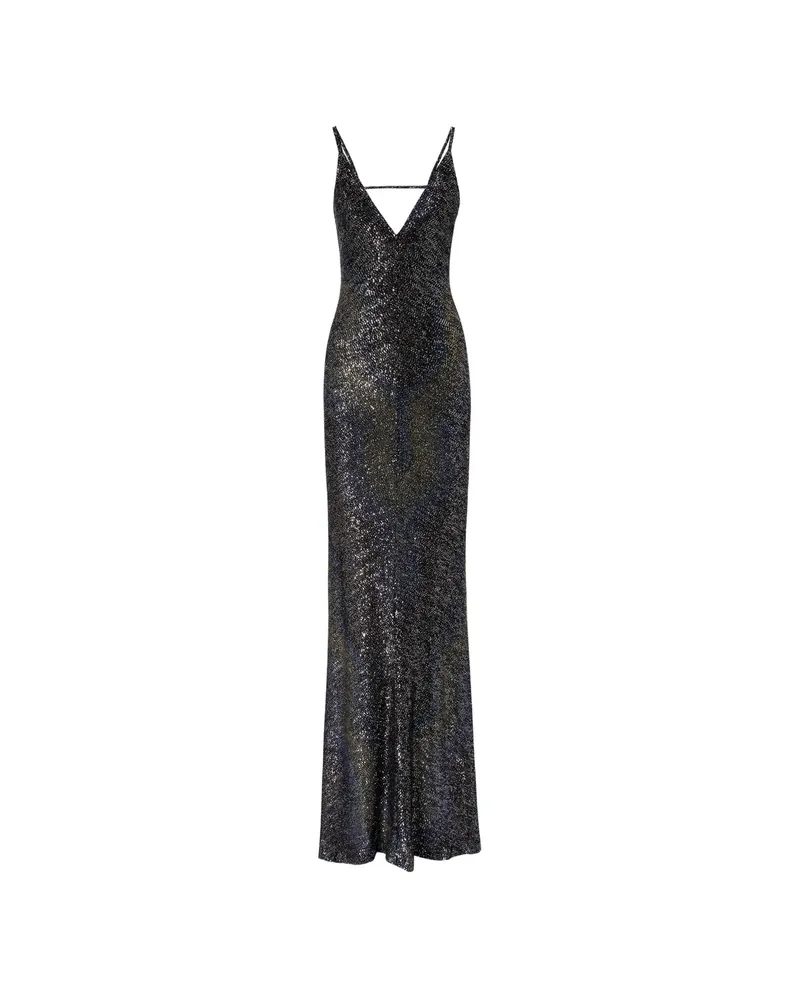 Missoni Long Dégradé Knit Dress With Sequins Black
