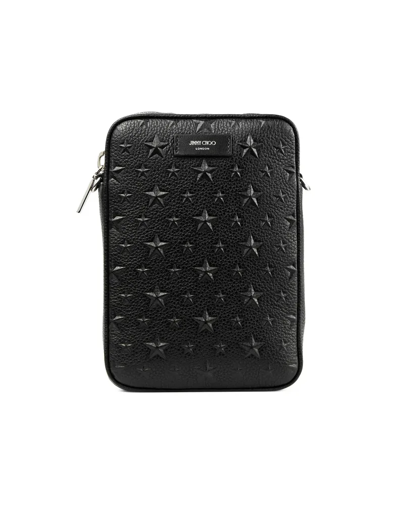 Jimmy Choo Kimi Leather Messenger Bag Black