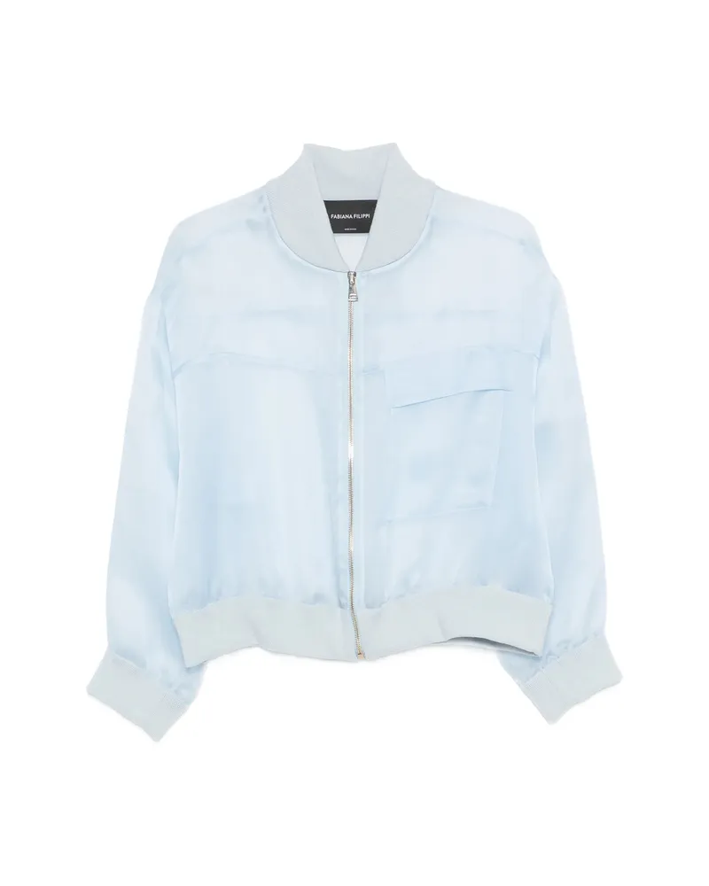 Fabiana Filippi Pocket Bomber Jacket Blue
