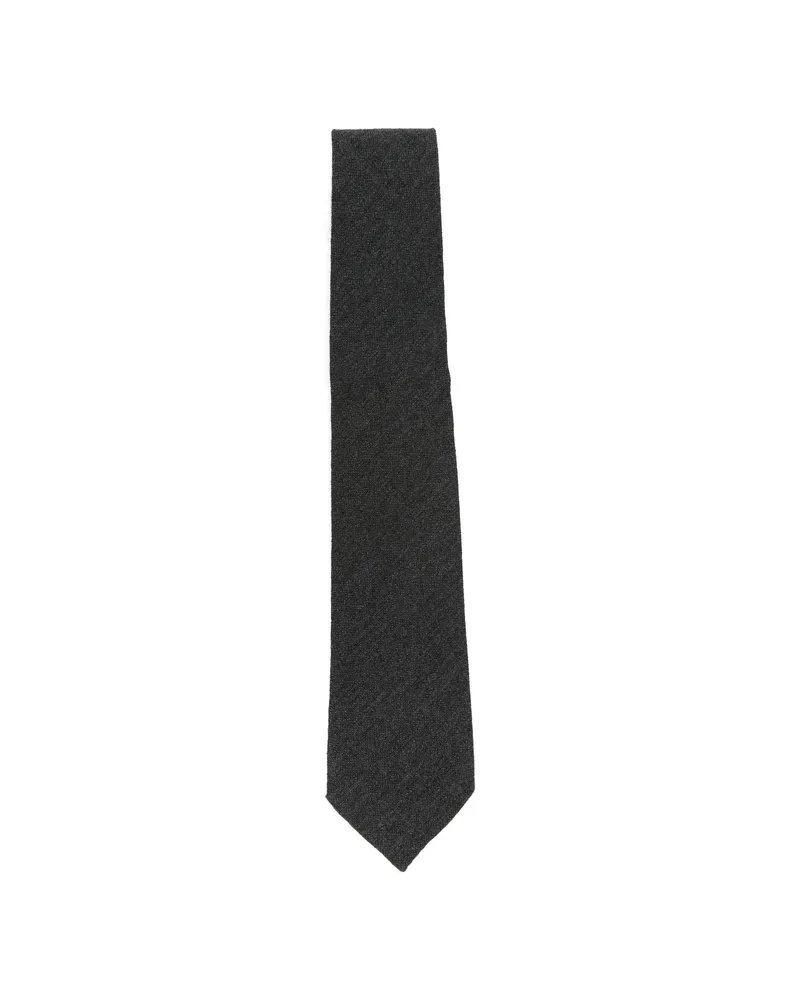 Tagliatore Textured-finish Tie Grey