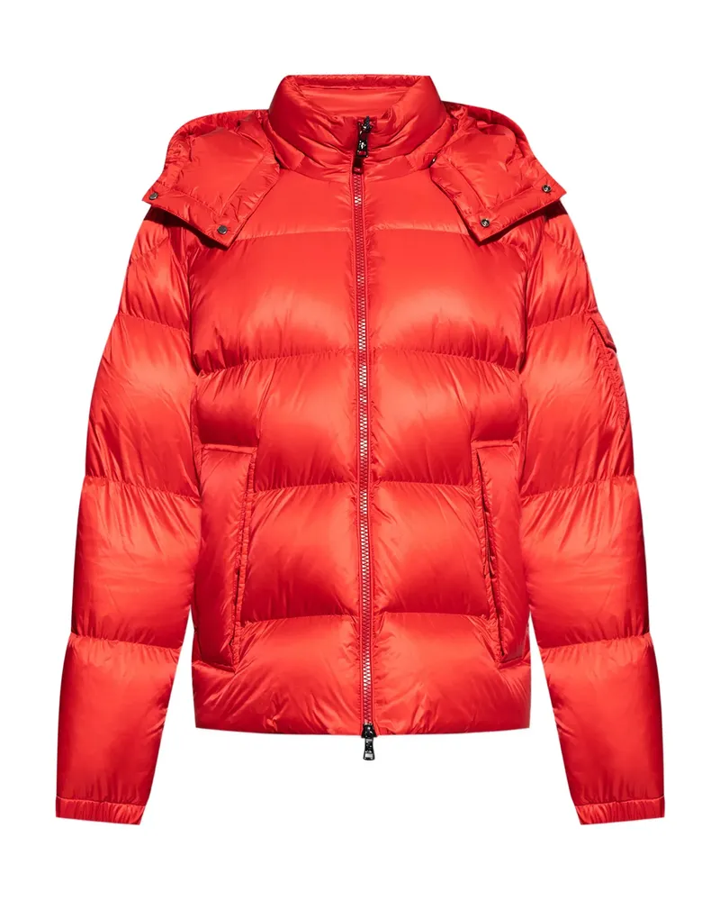 Moncler Hooded Quilted Jacket Red