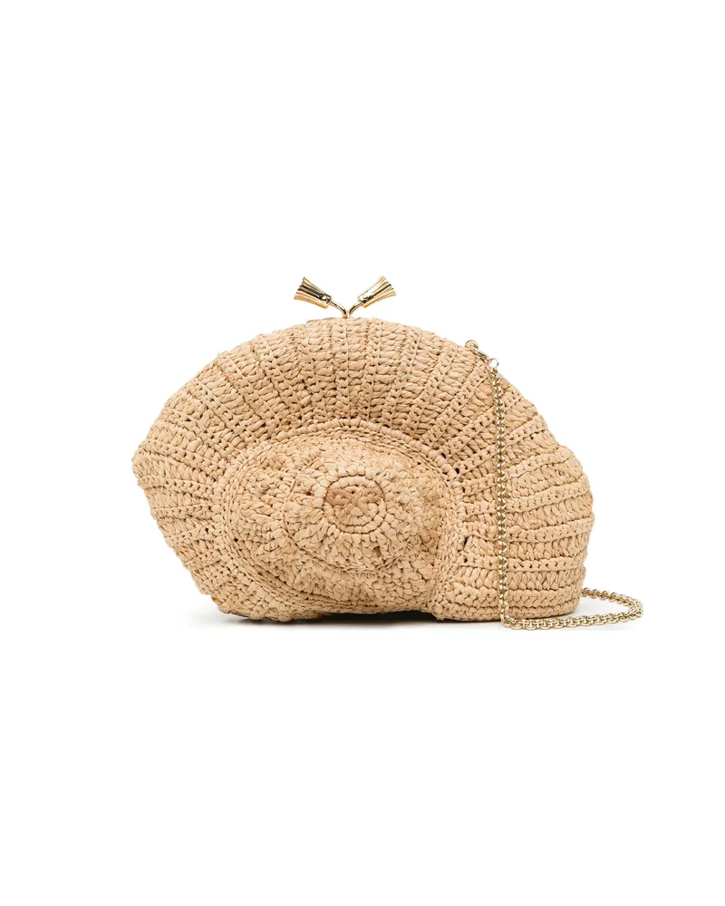 Anya Hindmarch Shell-shaped Woven Crossbody Bag Neutrals