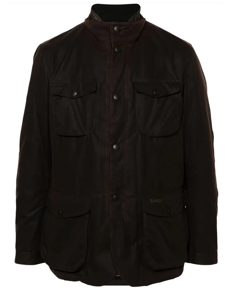 Barbour Ogston Waxed Cotton Jacket Brown