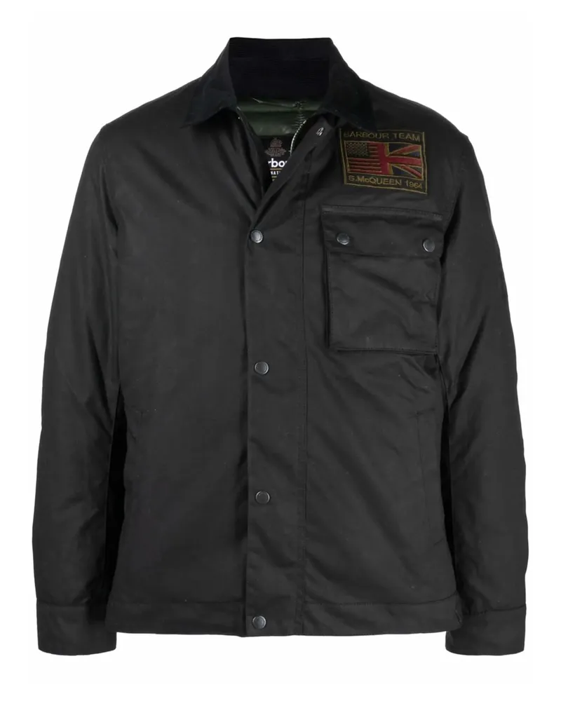 Barbour Wax-effect Field Jacket Black