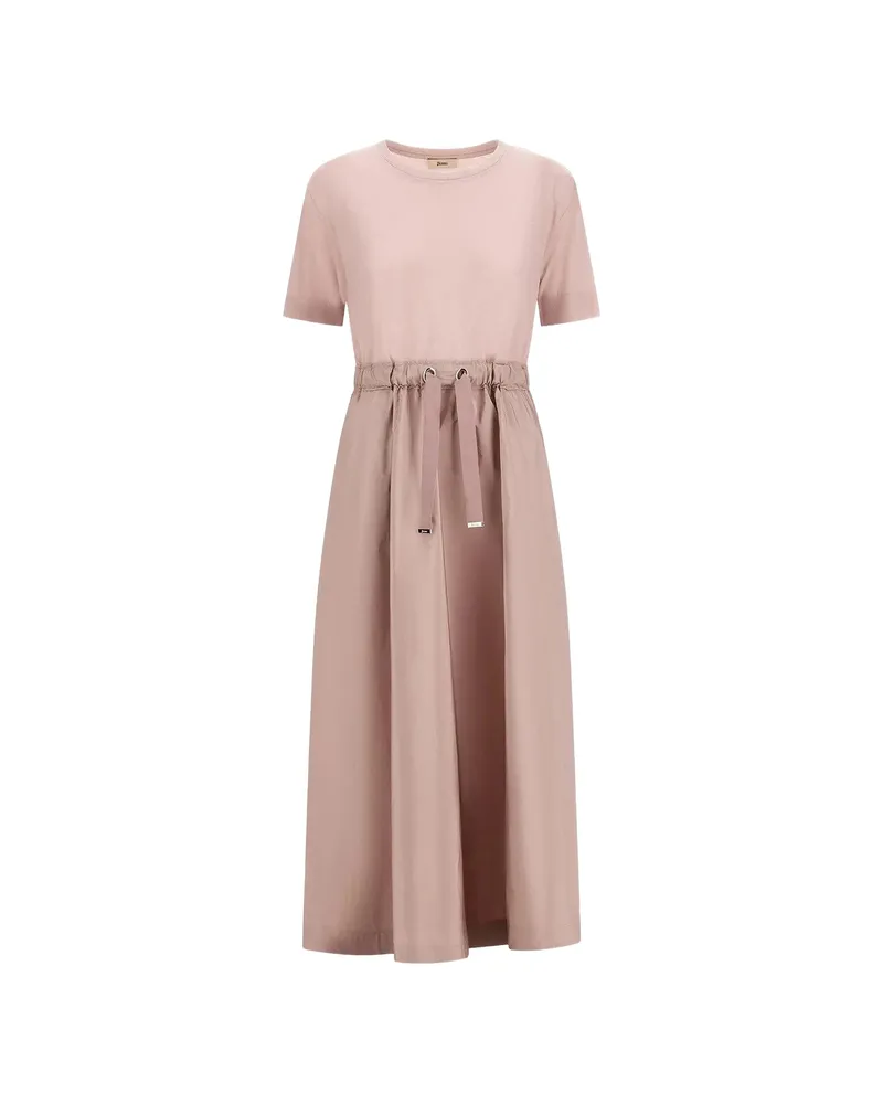 Herno Drawstring-waist Midi Dress Neutrals