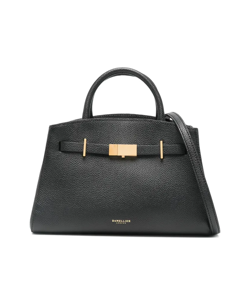DeMELLIER Small Hudson Leather Tote Bag Black