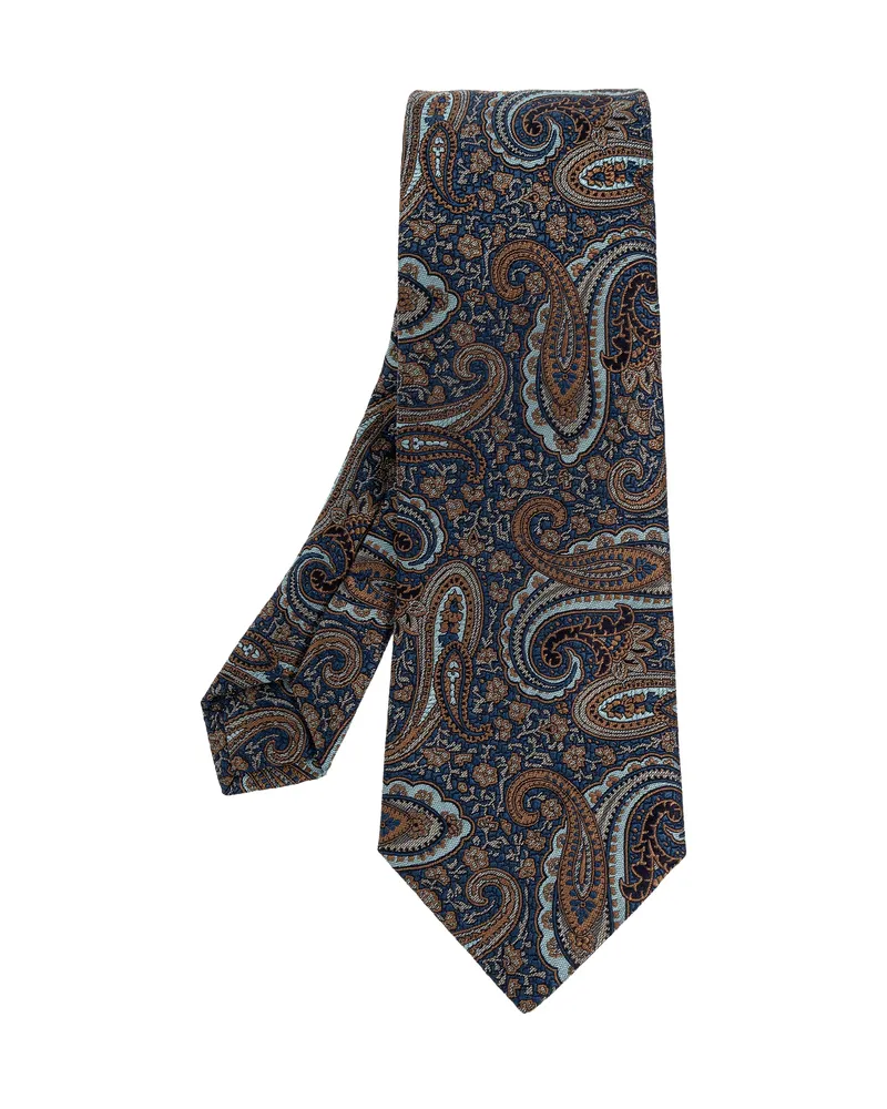 Etro Paisley-patterned Tie Blue