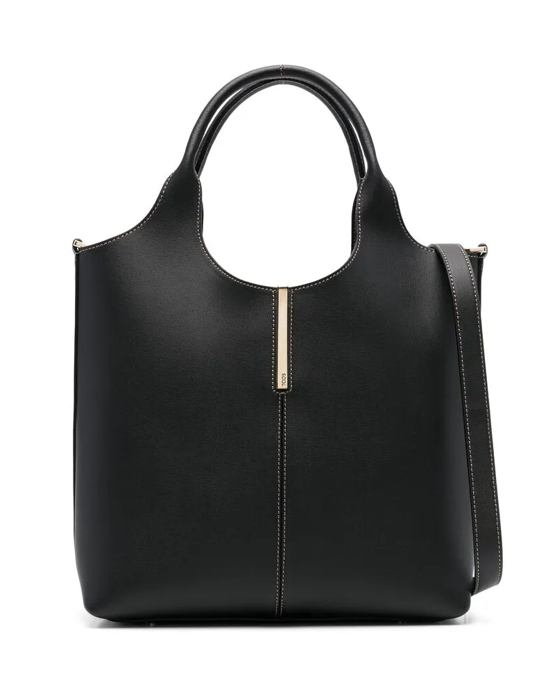 TOD'S Mini Leather Tote Bag Black