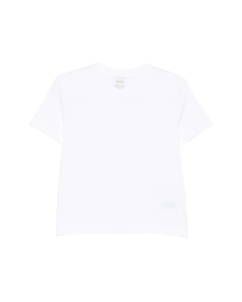 Calvin Klein Logo-embroidered T-shirt White