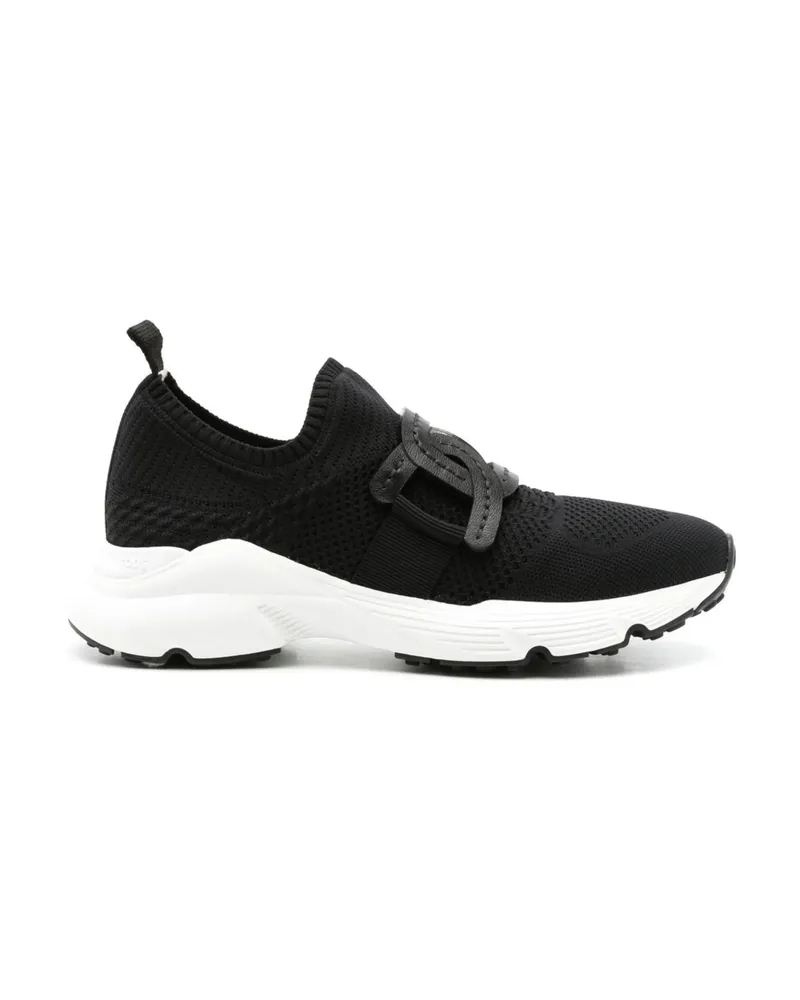TOD'S SPORT. RUN 54C CALZINO CATENA PELLE Black