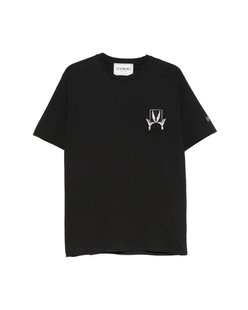 Iceberg Looney Tunes Embroidered T-shirt Black