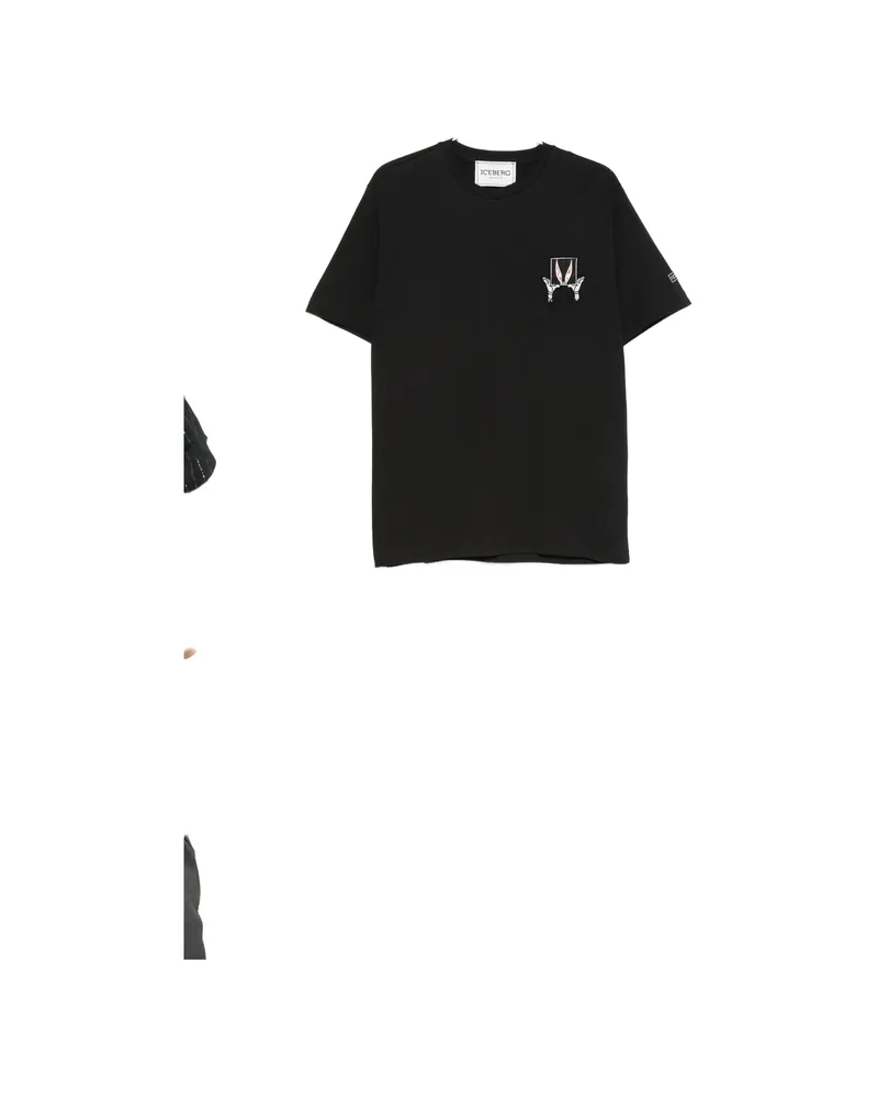 Iceberg Looney Tunes Embroidered T-shirt Black
