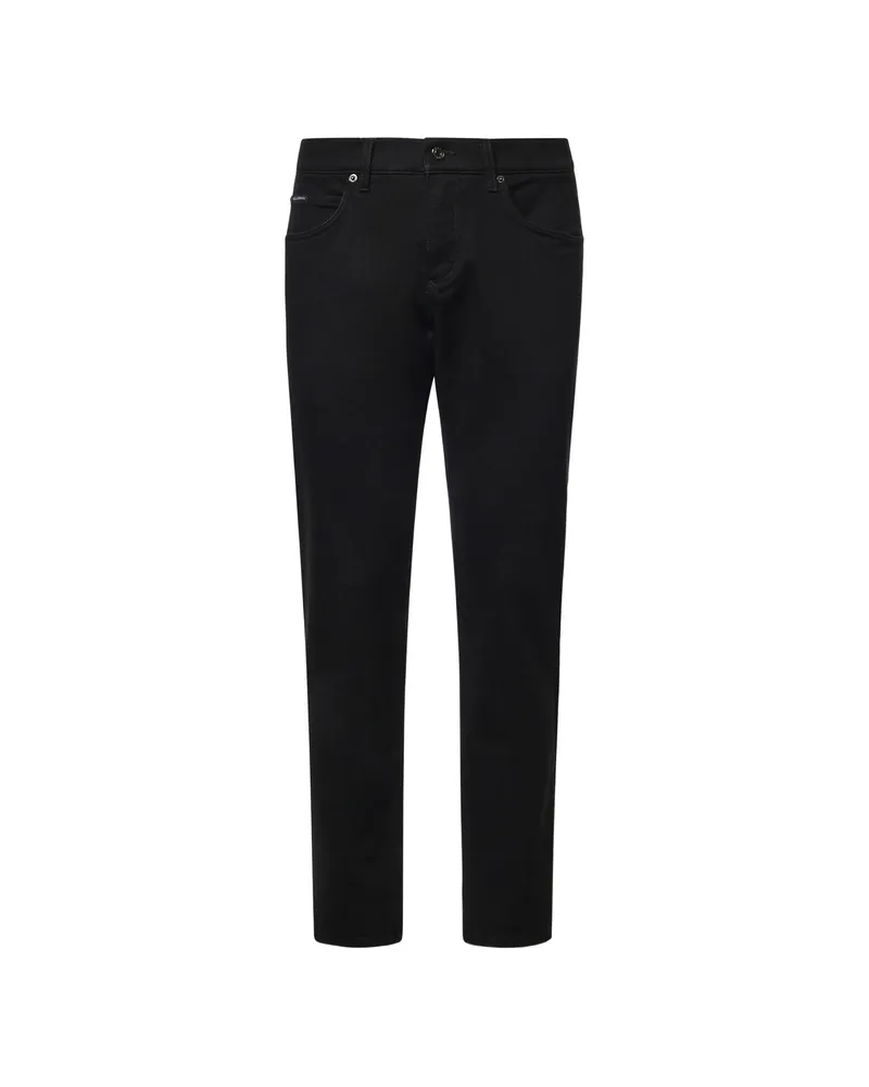 Dolce & Gabbana Logo-plaque Jeans Black
