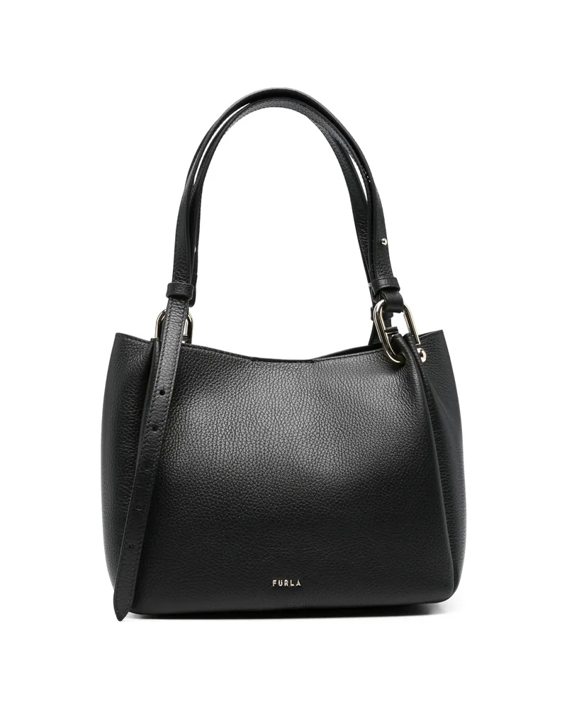 Furla Nuvola Logo-plaque Tote Bag Black