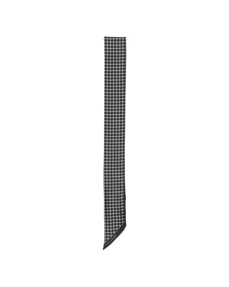 Tagliatore Geometric-print Scarf Black