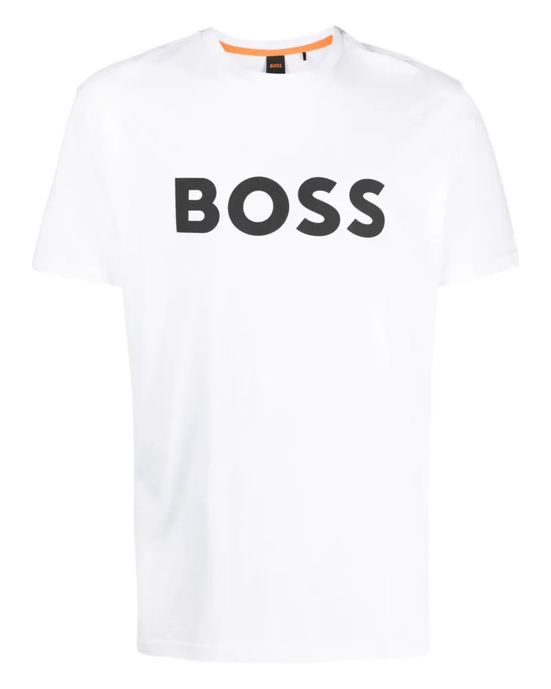 HUGO BOSS Logo-print Cotton T-shirt White