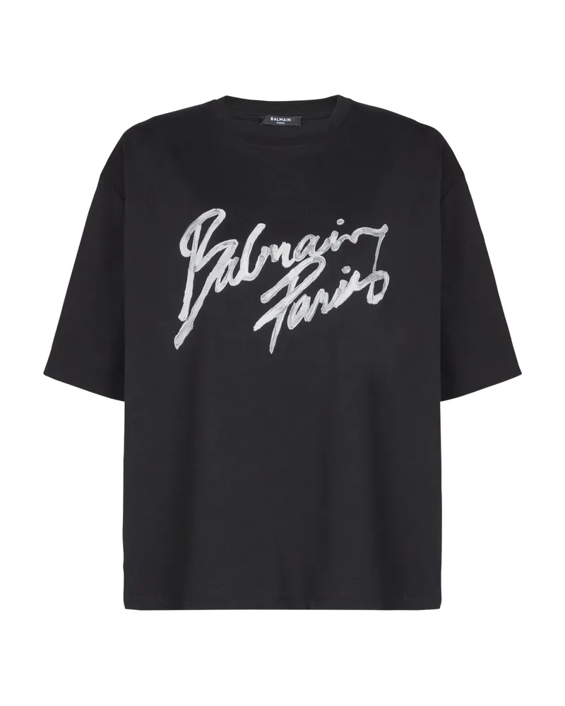 Balmain Boxy Logo-print T-shirt Black