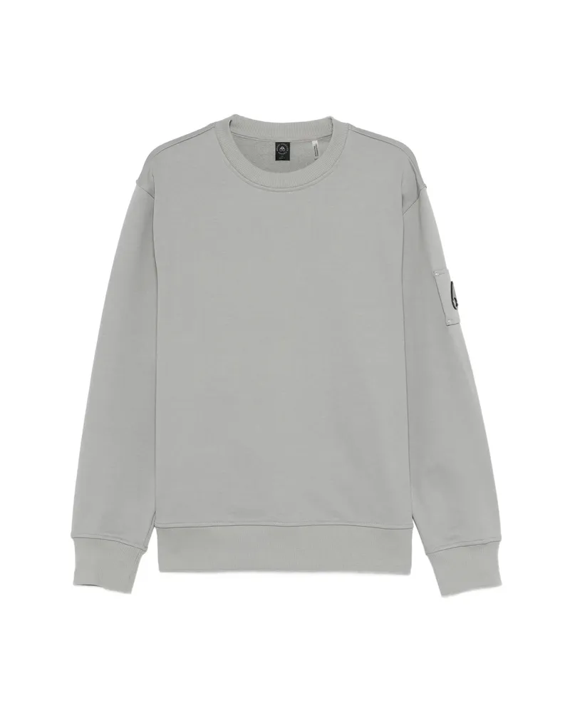 Moose Knuckles Pocket Crewneck Sweater Grey