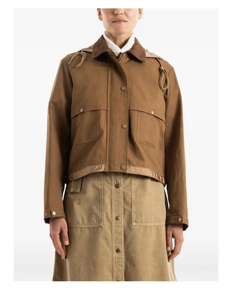 Moncler Aconitum Hooded Jacket Brown