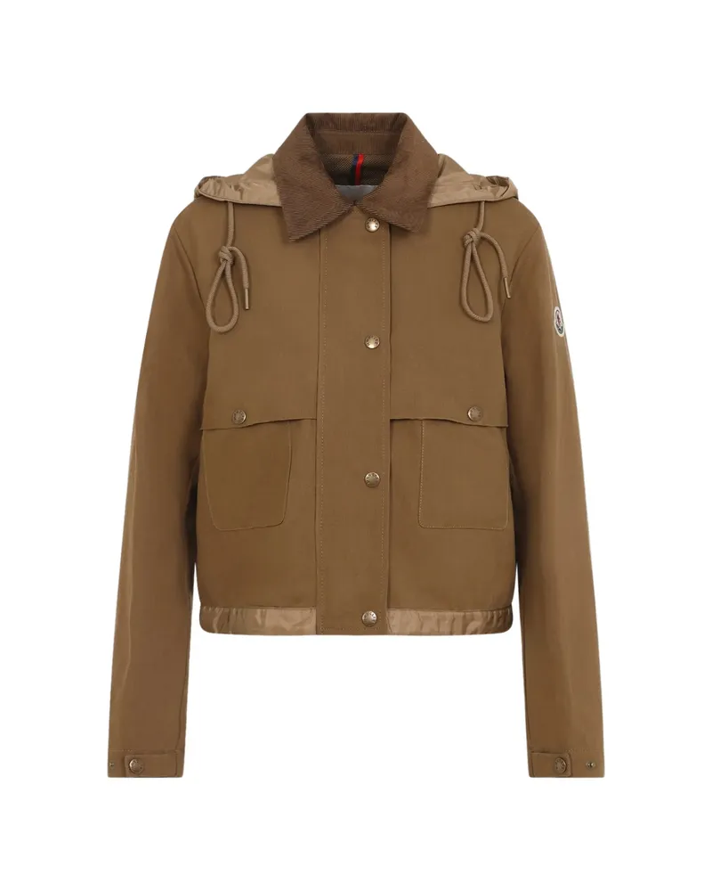 Moncler Aconitum Hooded Jacket Brown