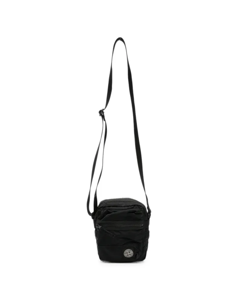 Stone Island Compass-patch Messenger Bag Black
