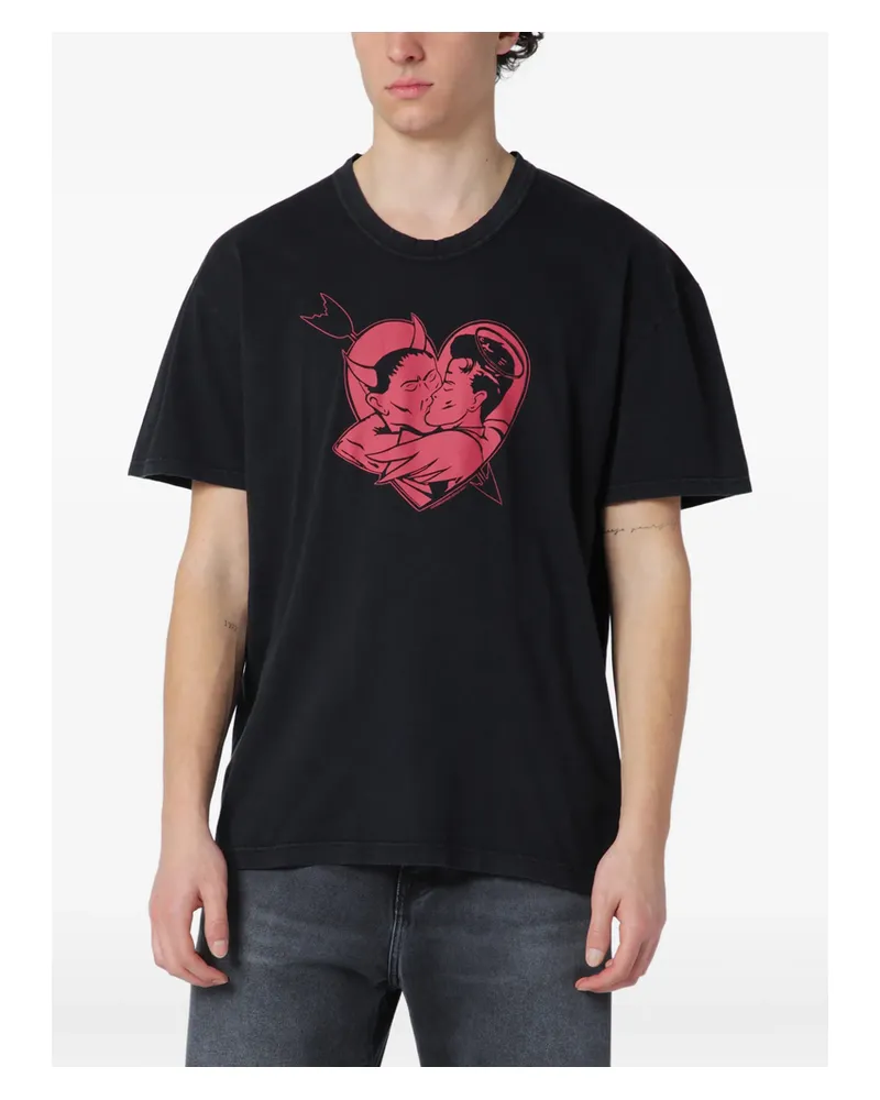 Our Legacy Loose Print-detail T-shirt Black