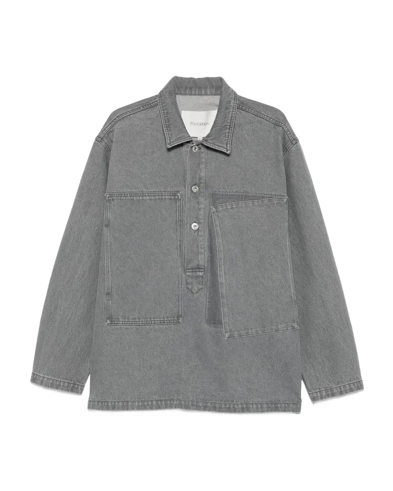 J.W.Anderson Pocket Denim Polo Shirt Grey